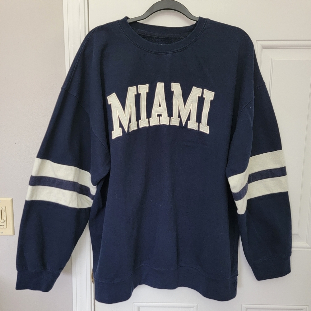 New York Popular Heavyweight Embroidered Crew Neck Sweatshirt Miami Size 2XL